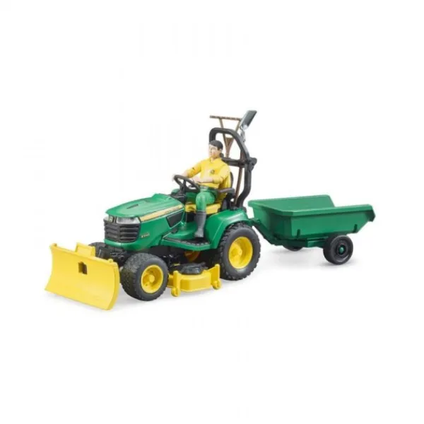 Bruder 62104 Figuur Tuinman met Zitgrasmaaier met Aanhanger Fashion