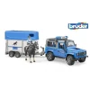 Bruder 2588 Jeep Politie met Paardentrailer en Paard Clearance