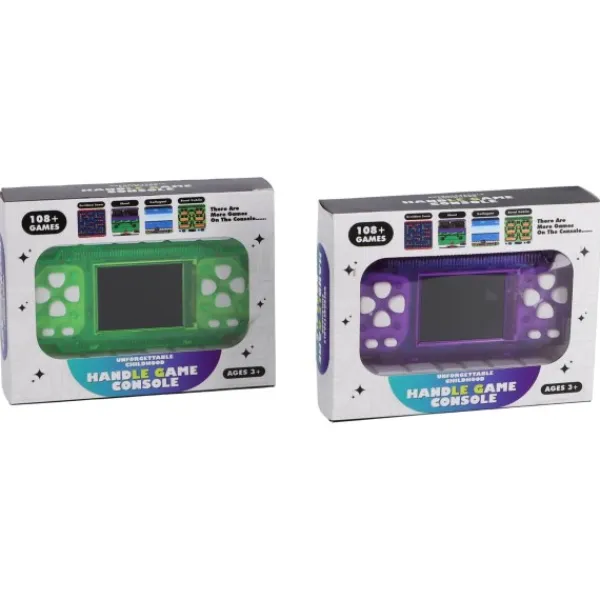 De Grote Speelgoedwinkel 108 Games In 1 Game Console Met Kleurenscherm Groen En Paars Outlet