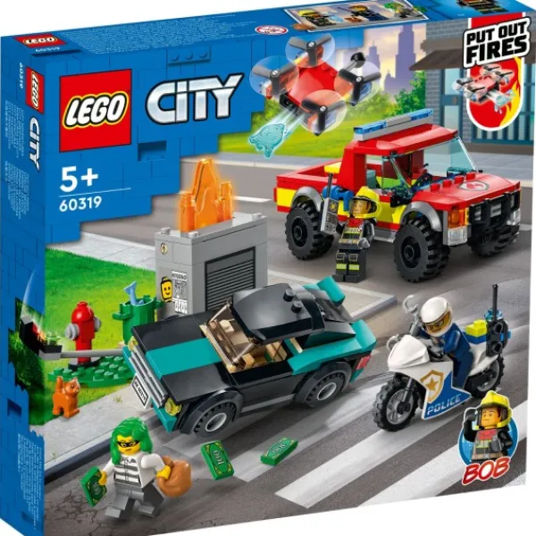 Lego 60319 city brandweer en politie achtervolging Sale