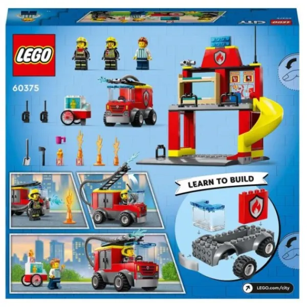 Lego 60375 City De Brandweerkazerne En De Brandweerwagen Fashion