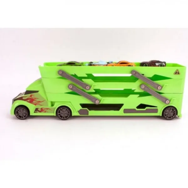 Rapid Wheels Autotransporter met 4 Auto's Hot