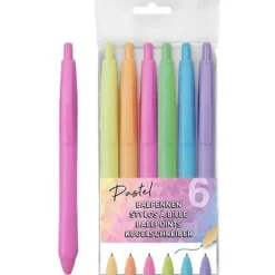 De Grote Speelgoedwinkel Balpennen Pastel 6 Stuks Blauw Schrijvend Clearance