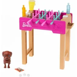 Mattel Barbie Mini Playset Voetbaltafel Met Hondje Outlet