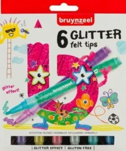 Bruynzeel Glitter Viltstiften 6 stuks Discount