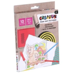 Creafun Prikblok Met Prikpen En 12 Sjablonen Boerderij Online