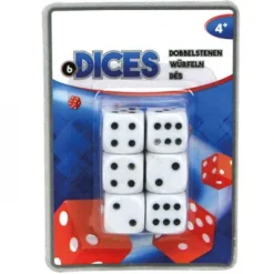 De Grote Speelgoedwinkel Dobbelset Dobbelstenen 6 stuks Clearance