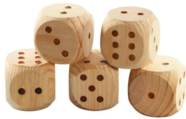 Alert Dobbelsteen xl hout met scoreblok Sale