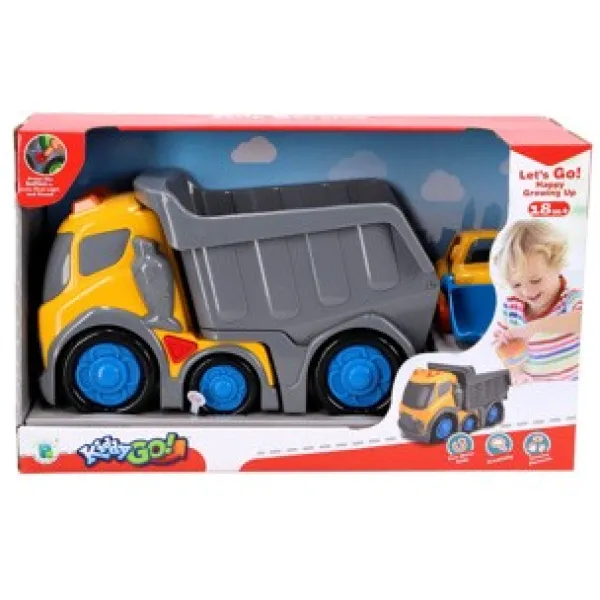 De Grote Speelgoedwinkel Kiddygo Dump Truck Met Licht En Geluid 31 Cm Hot