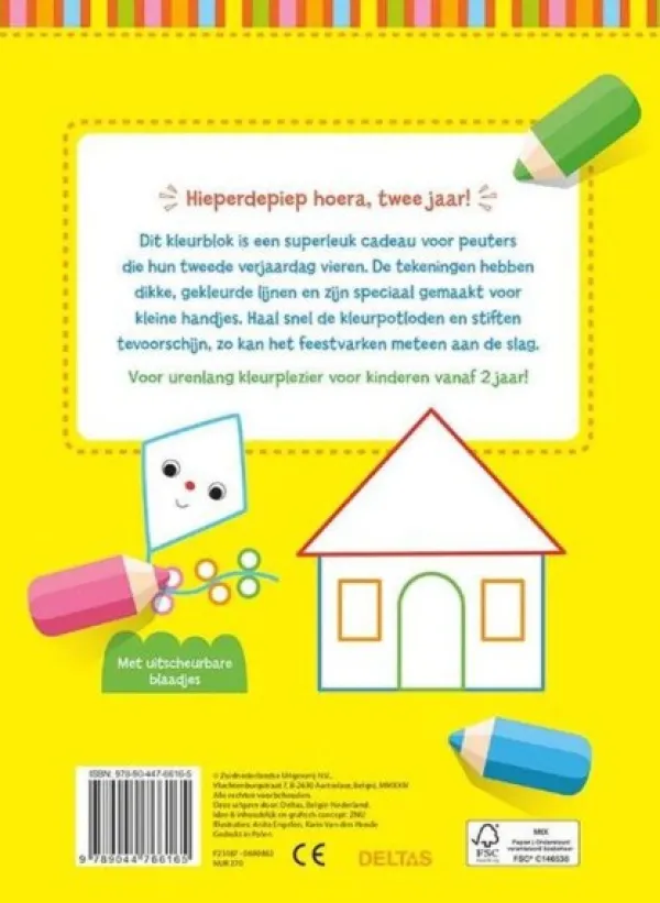 Deltas Kleurpret Voor Kleine Handjes Hoera, 2 Jaar! Discount