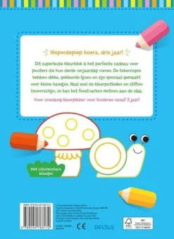 Deltas Kleurpret Voor Kleine Handjes Hoera, 3 Jaar! Outlet