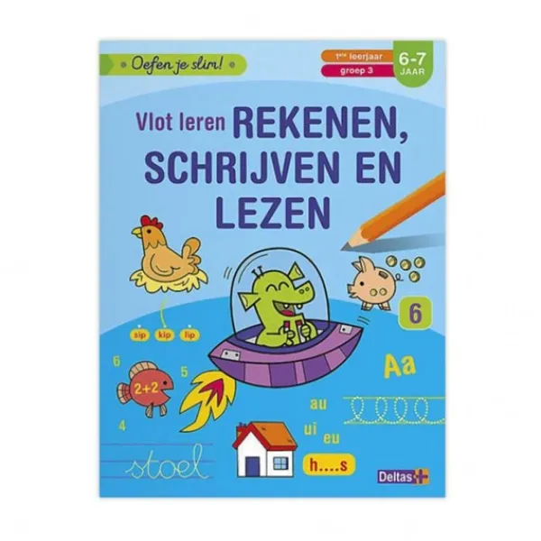 Deltas Oefen Je Slim! Vlot Leren Rekenen, Schrijven En Lezen 6-7 Jaar New