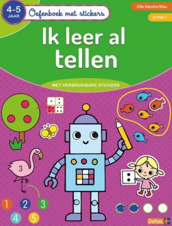 Deltas Oefenboek Met Stickers Ik Leer Al Tellen (4-5 Jaar) Sale