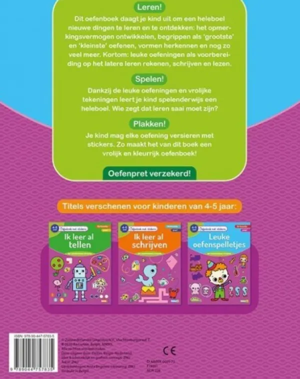 Deltas Oefenboek Met Stickers Leuke Oefenspelletjes (4-5 jaar) Sale