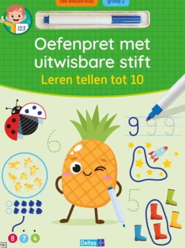 Deltas Oefenpret Met Uitwisbare Stift Leren Tellen Tot 10 Hot