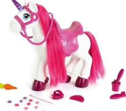 Klein Paard unicorn verzorgingsset met licht en geluid 36cm Best