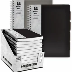 Verhaak Projectboek A4 23 Rings 120 Vel Zwart/Grijs Sale