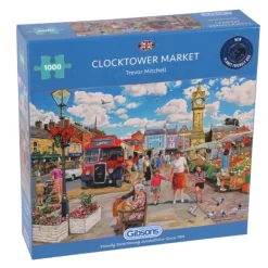 Gibsons Puzzel 1000 Stukjes Clocktower Market New