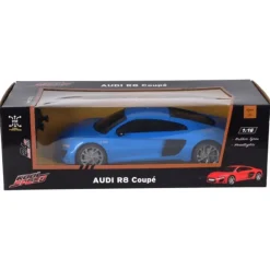 De Grote Speelgoedwinkel Radiografisch Bestuurbare Auto Audi 1:16 2.4g R8 Coupe Blauw Hot