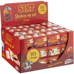 De Grote Speelgoedwinkel Sint Cadeau Stickers 50 Stuks Discount