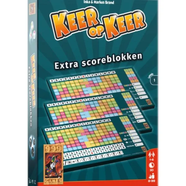 999-games Spel Keer Op Keer Scoreblok 3 Stuk Level 1 New