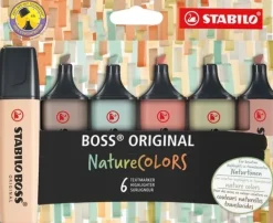 Stabilo Boss Naturecolors Etui 6 Kleuren New