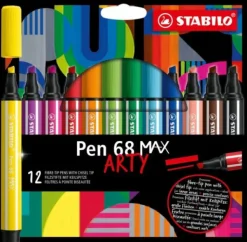 Stabilo Pen 68 Max, Arty Etui 12 Kleuren New