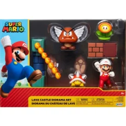 De Grote Speelgoedwinkel Super Mario lava castle actieset 6,5cm Outlet