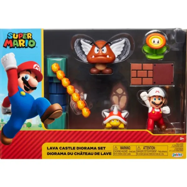 De Grote Speelgoedwinkel Super Mario lava castle actieset 6,5cm Outlet