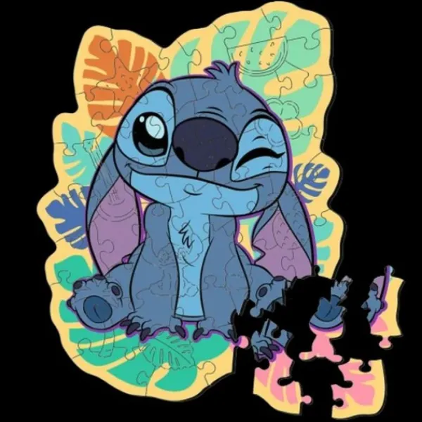 Trefl Puzzel Stitch Hout Figuur 50 Stukjes Luxe New