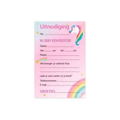 De Grote Speelgoedwinkel Unicorn Uitnodigingskaarten voordelig online kopen? Discount