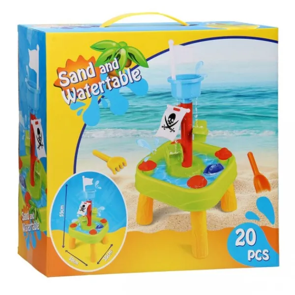De Grote Speelgoedwinkel Waterspeeltafel Piraat 20-delig 30x30x50cm Fashion