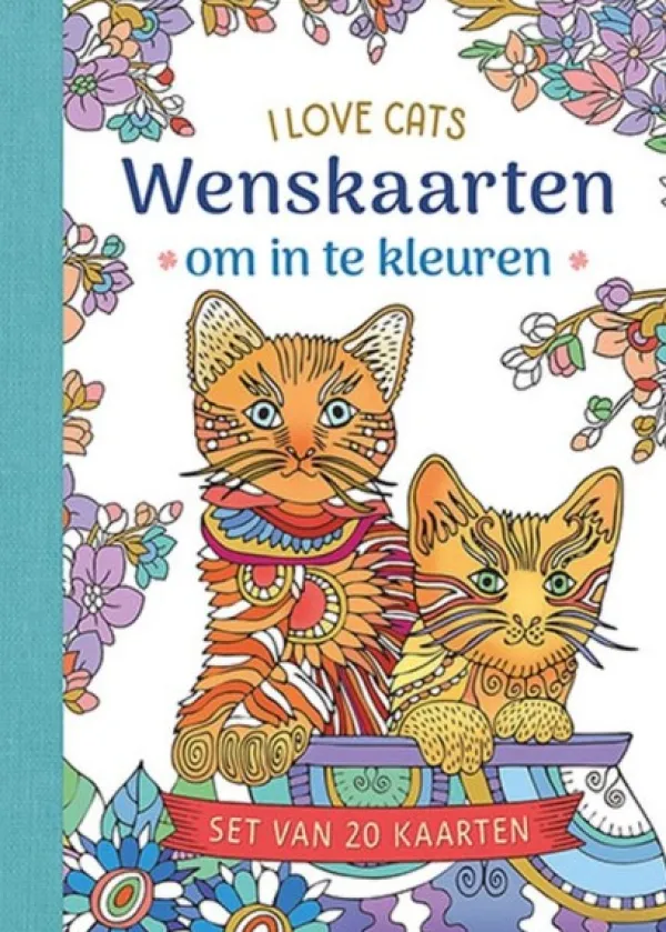 Deltas Wenskaarten Om In Te Kleuren - I Love Cats Hot