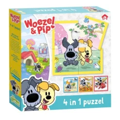 De Grote Speelgoedwinkel Woezel & Pip 4 In 1 Puzzel Clearance